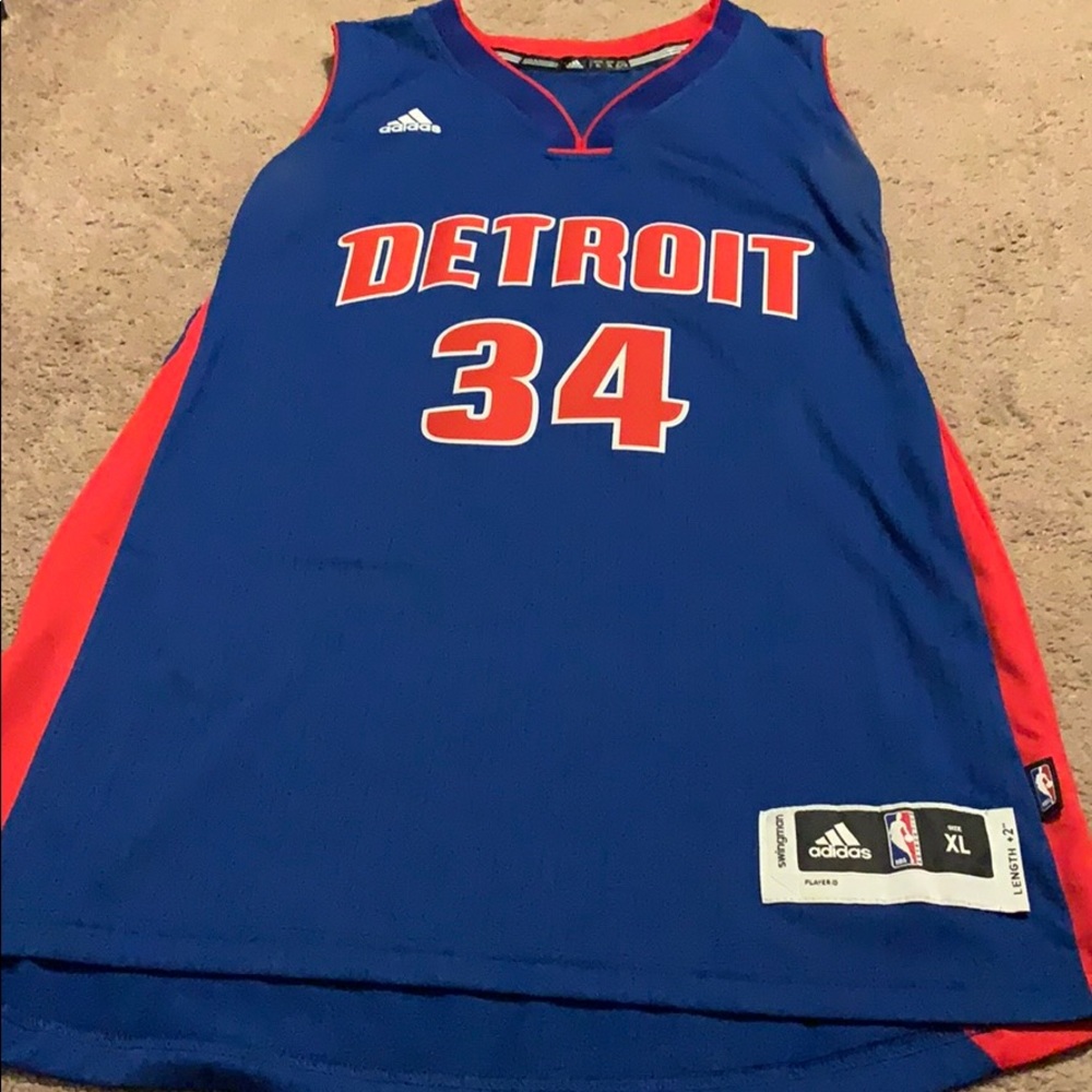 Detroit Pistons Jersey, made into a dress.